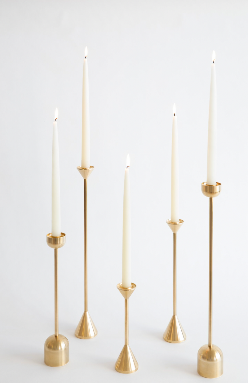 Brass Candleholder - Cone
