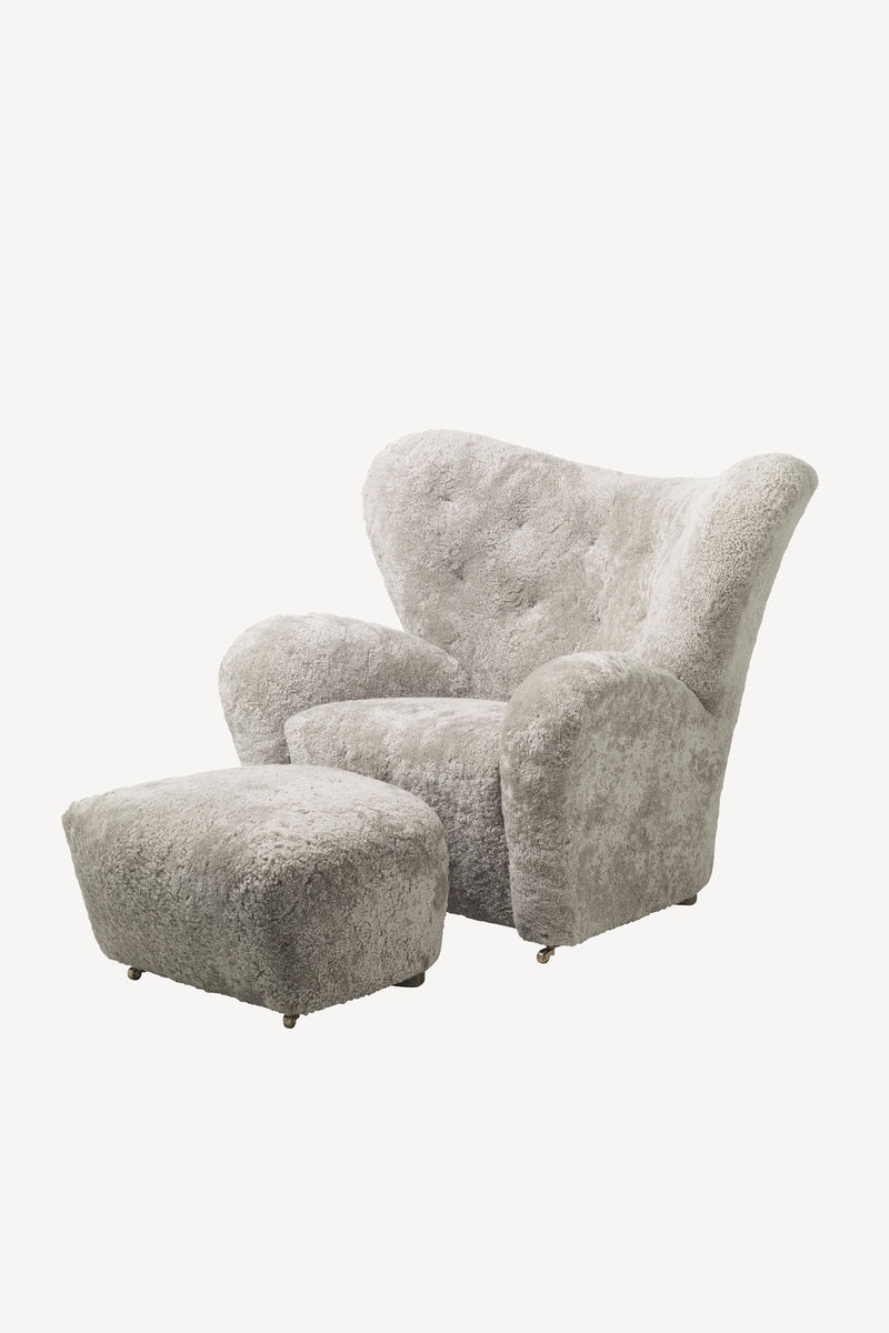 The Tired Man Chair and Footstool - Sheepskin