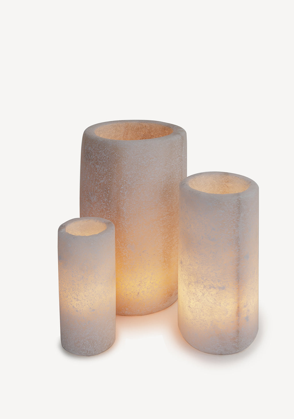 White salt candle holder discount