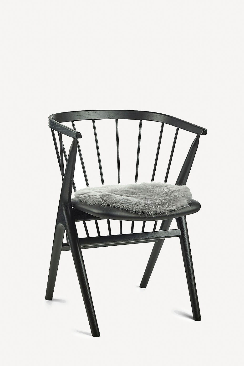 Sheepskin Seat Pad Round Gray Hygge Life