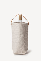 Paper Wine Bag with Leather Handle - All Colors