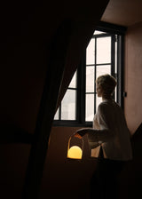 Carrie LED Lamp - Bronzed Brass / Leather Handle