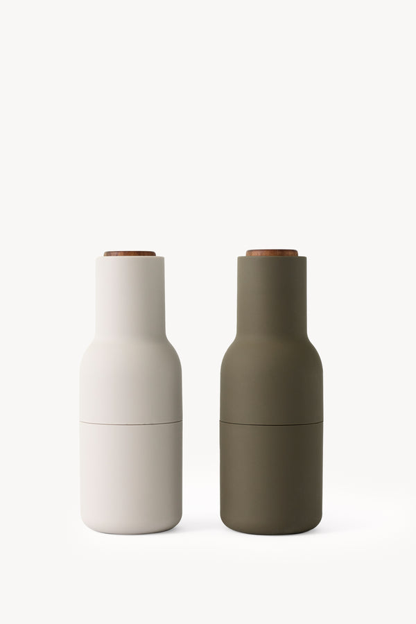 Salt & Pepper Bottle Grinders - Hunting Green/Beige