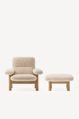 Brasilia Lounge Chair & Ottoman - Sheepskin