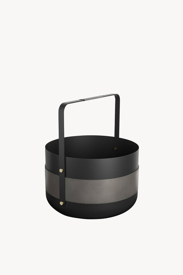 Wood Basket Emma - Graphite