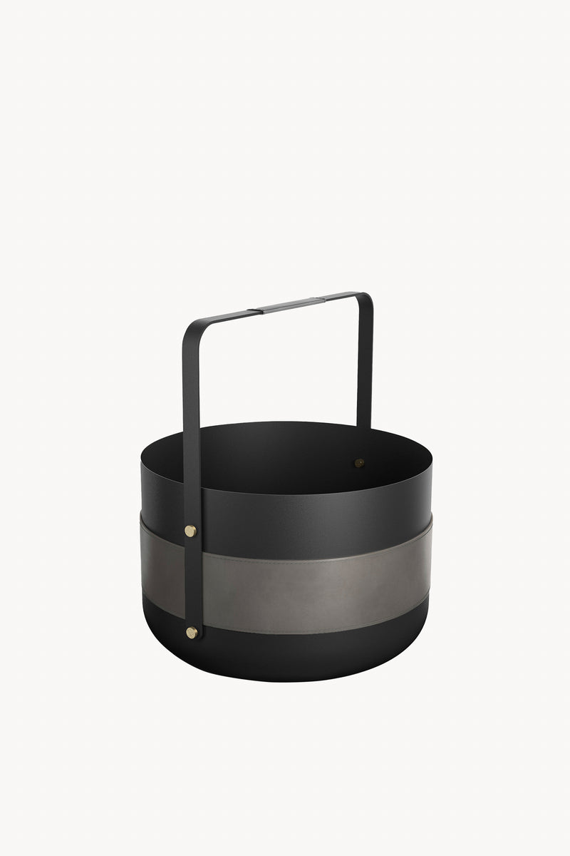Wood Basket Emma - Graphite