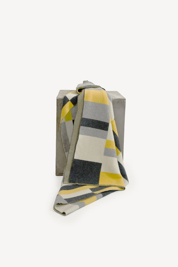 Bauhaus Cashmere Throw - Chartreuse