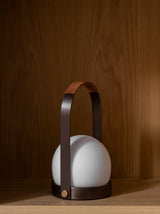 Carrie LED Lamp - Bronzed Brass / Leather Handle