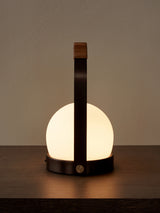 Carrie LED Lamp - Bronzed Brass / Leather Handle