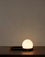 Carrie LED Lamp - Bronzed Brass / Leather Handle