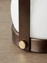 Carrie LED Lamp - Bronzed Brass / Leather Handle