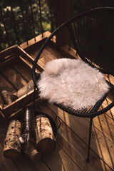 Sheepskin Seat Pad - Round, Linen