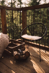 Sheepskin Seat Pad - Round, White