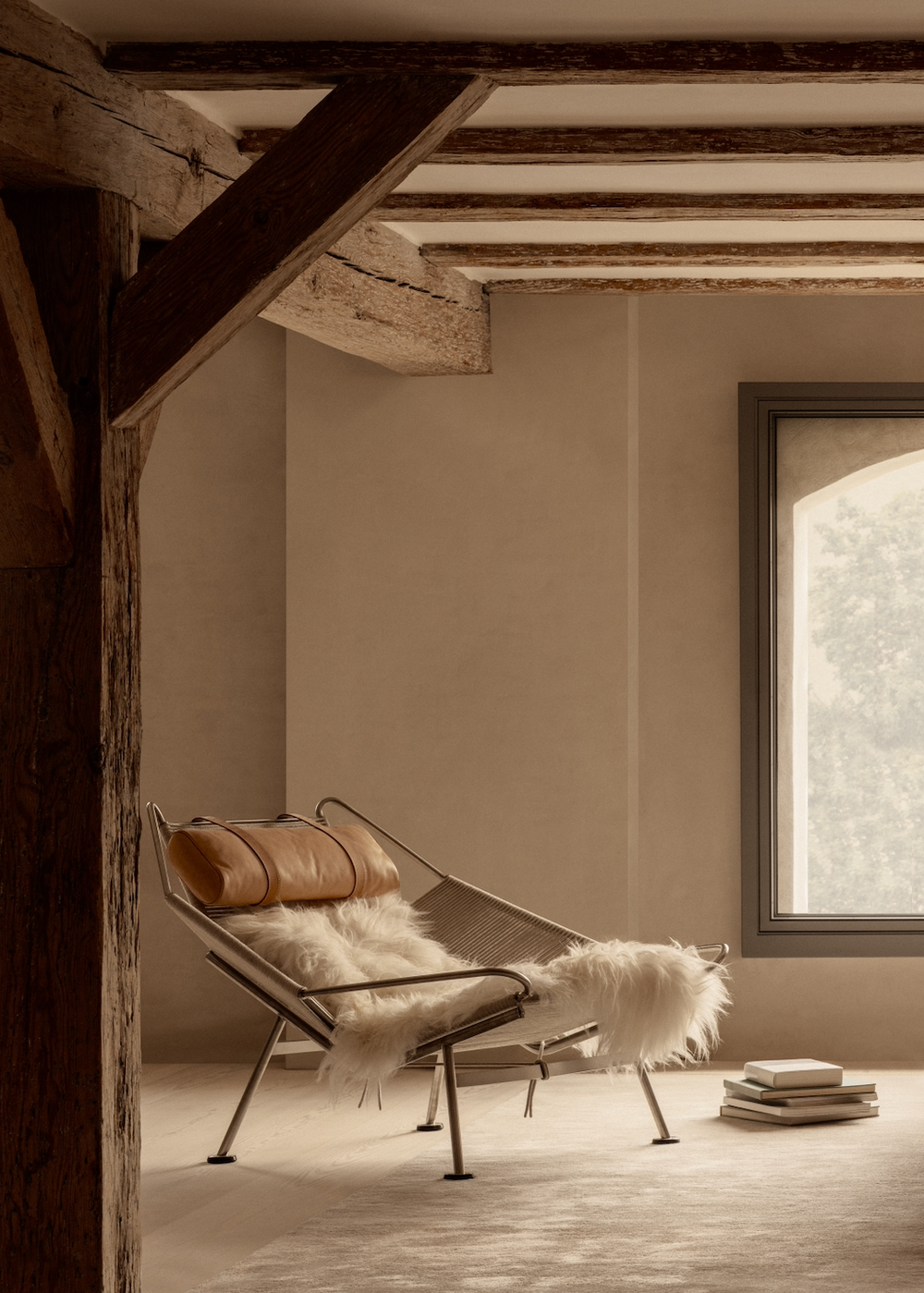 CARLHANSEN&SON PK1 FLAG HALYARD BLACK ② Hans Wegner Black Flag Halyard Chair PP225 by PP Mobler