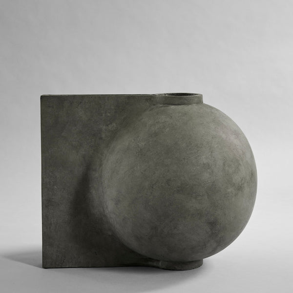 Offset Vase - Dark Gray