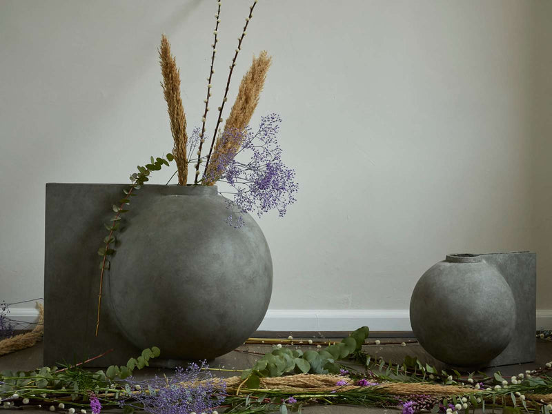 Offset Vase - Dark Gray