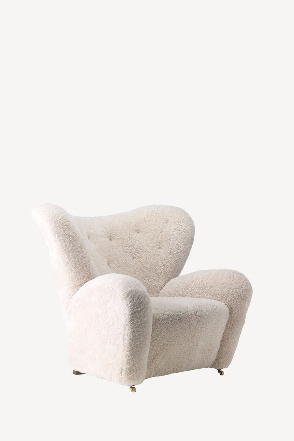 The Tired Man Chair and Footstool - Sheepskin