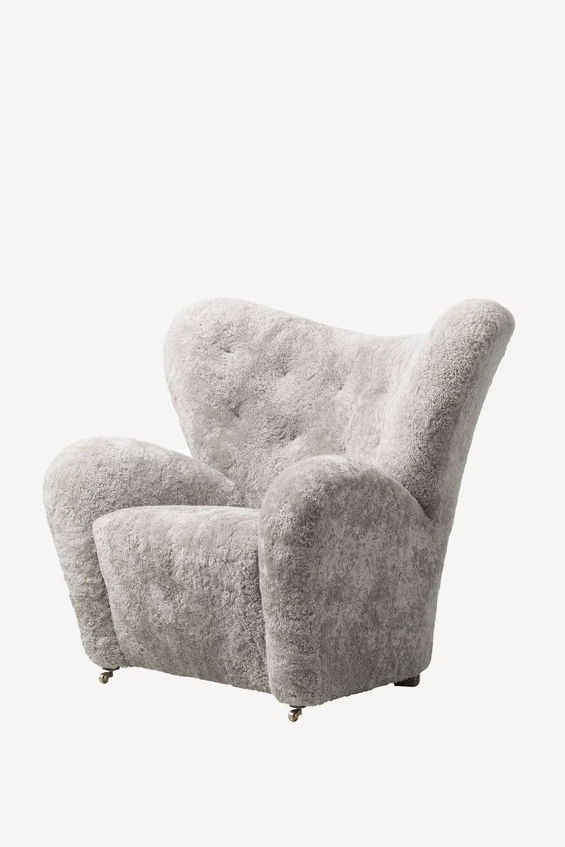 The Tired Man Chair and Footstool - Sheepskin