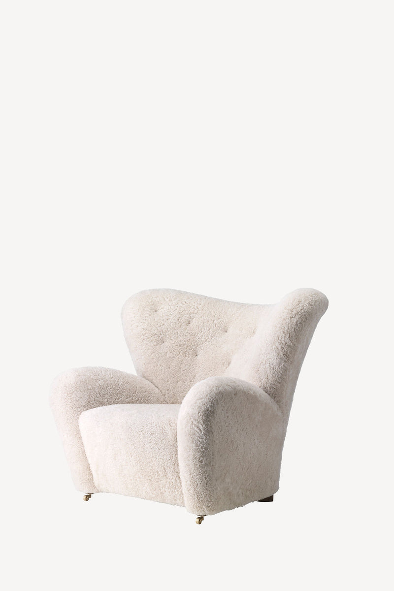 The Tired Man Chair and Footstool - Sheepskin