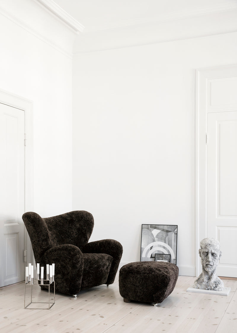 The Tired Man Chair and Footstool - Sheepskin