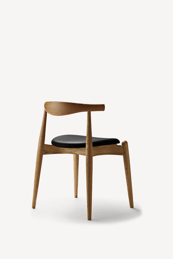 CH20 Elbow Chair - Black Leather