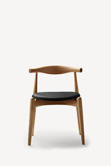 CH20 Elbow Chair - Black Leather