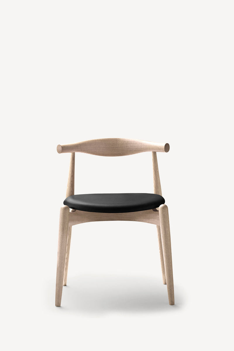 CH20 Elbow Chair - Black Leather