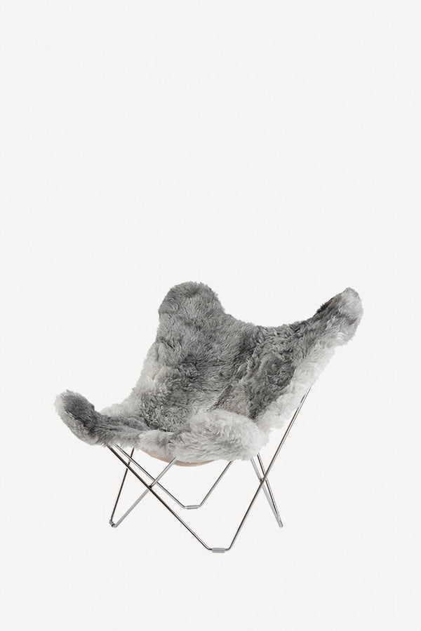 Butterfly Chair, Shorn Sheepskin - Gray