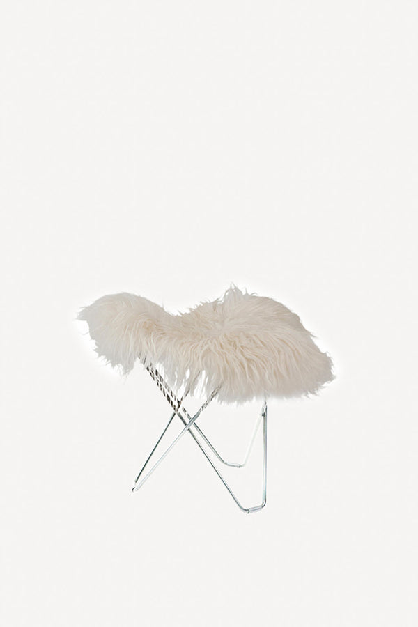 Butterfly Chair, Long Sheepskin - White