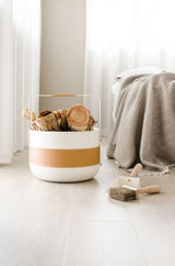 Wood Basket Emma - Blanc