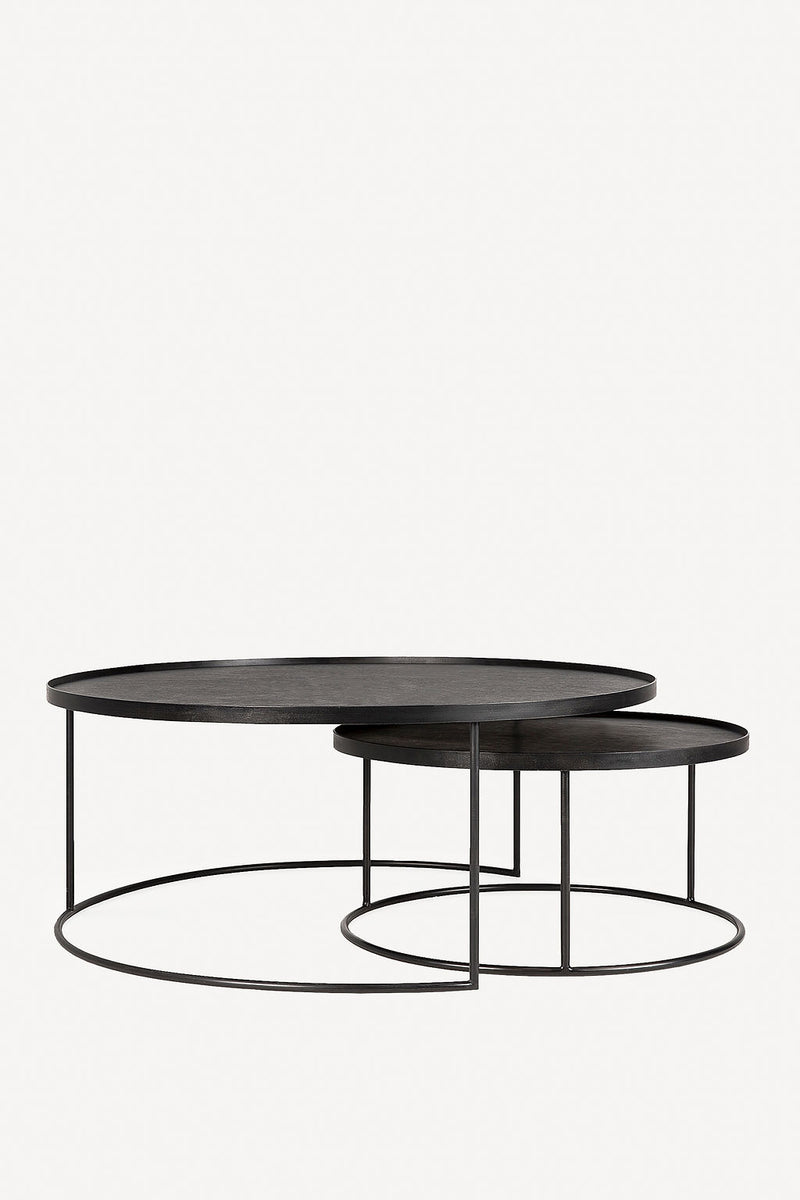 Round Tray Coffee Table Set