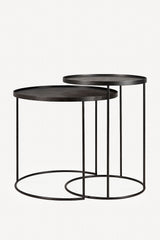 Round Tray Side Table Set