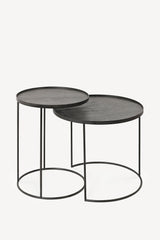 Round Tray Side Table Set