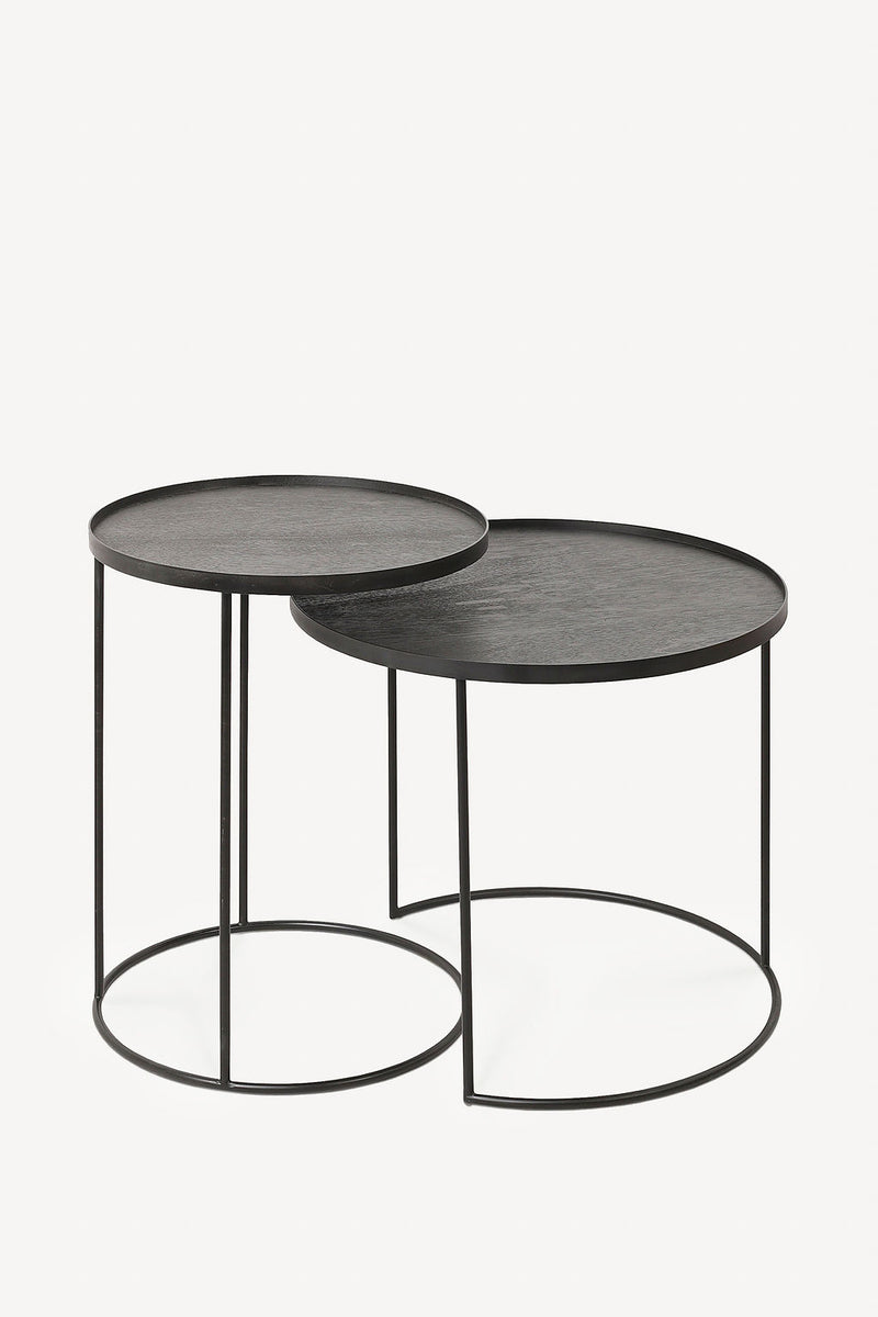 Round Tray Side Table Set