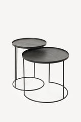 Round Tray Side Table Set