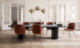 Moon Dining Table - Elliptical Black Stained