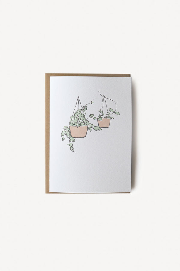 Greeting Card - Hanging plants