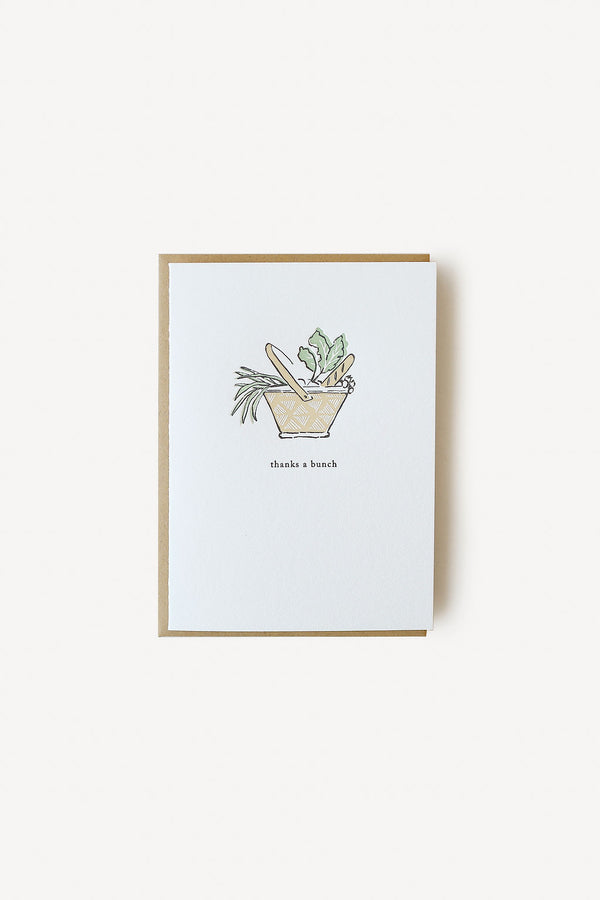 Greeting Card - Thanks a bunch basket
