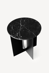 Androgyne Side Table - Metal and Marble