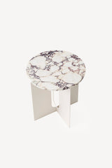 Androgyne Side Table - Metal and Marble