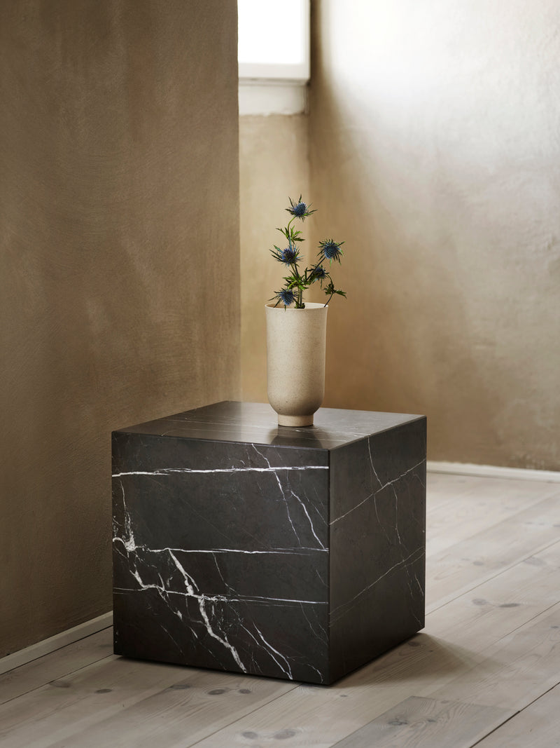 Plinth Marble Tables - Grey Marble