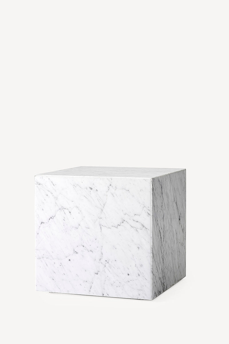 Plinth Marble Tables - White Marble