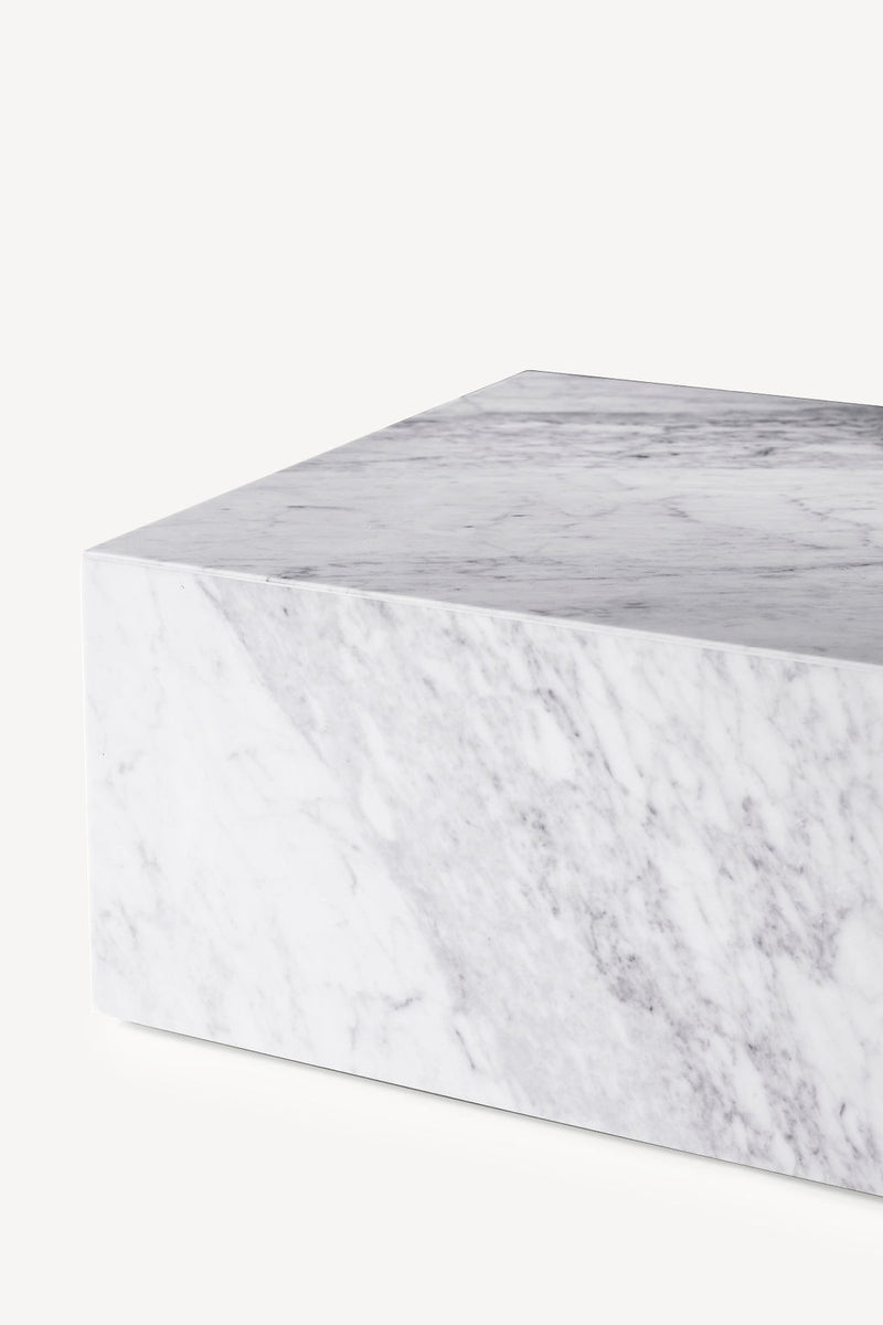Plinth Marble Tables - White Marble