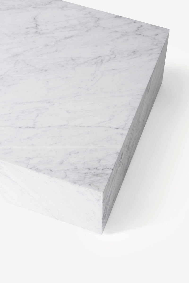 Plinth Marble Tables - White Marble