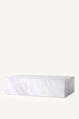 Plinth Marble Tables - White Marble