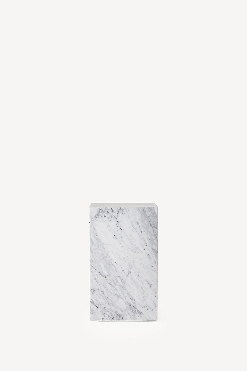 Plinth Marble Tables - White Marble