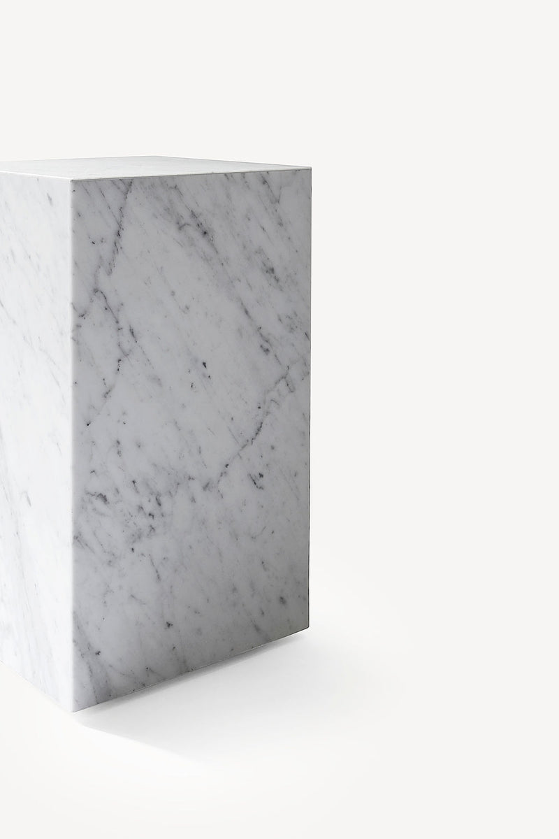 Plinth Marble Tables - White Marble