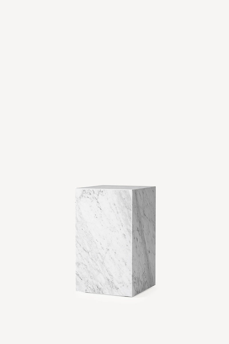 Plinth Marble Tables - White Marble