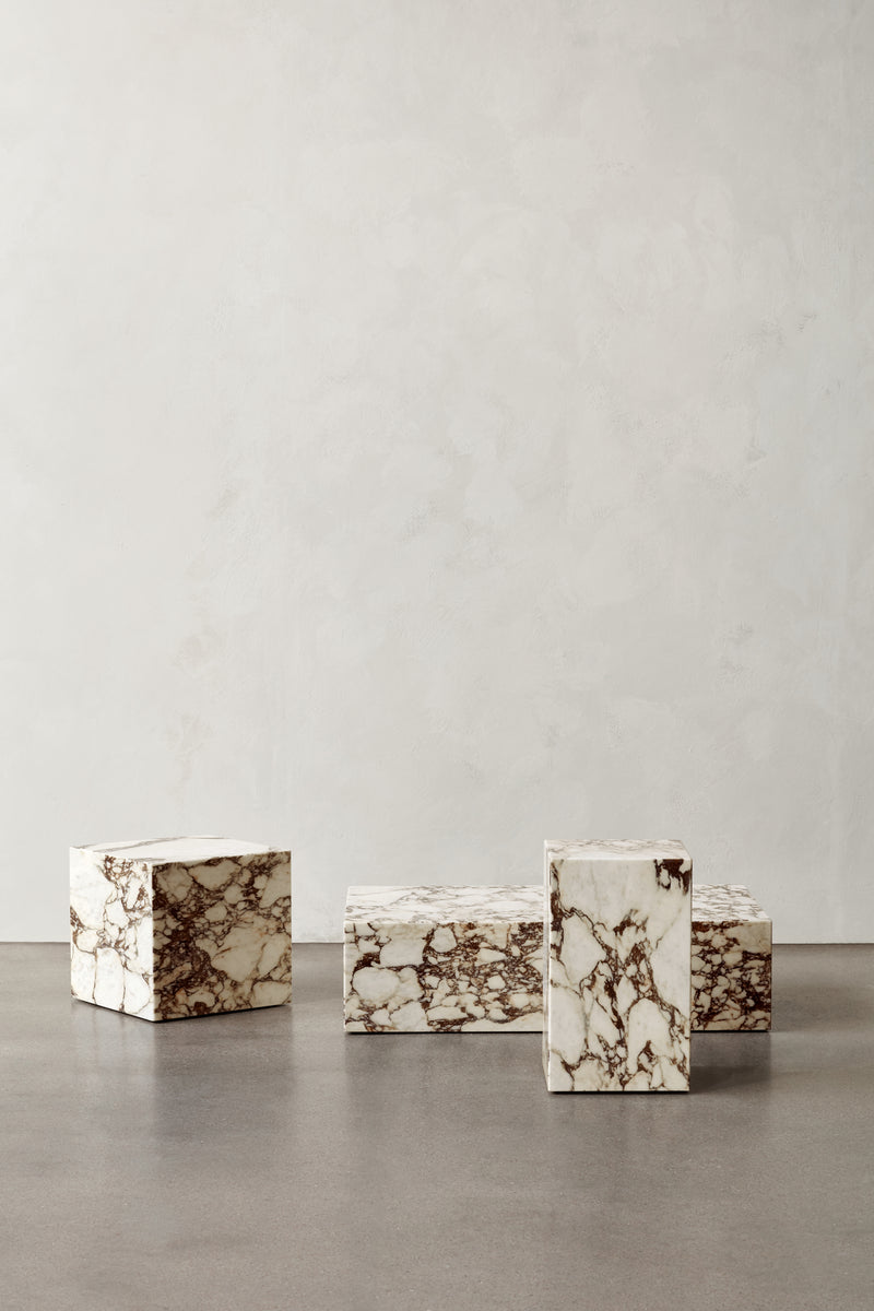 Plinth Marble Tables - Rose Marble