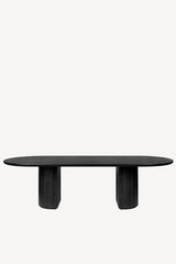 Moon Dining Table - Elliptical Black Stained
